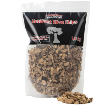 Vuur & Rook Vuur&Rook Hot&Fast Olive Chips 1,5 kg