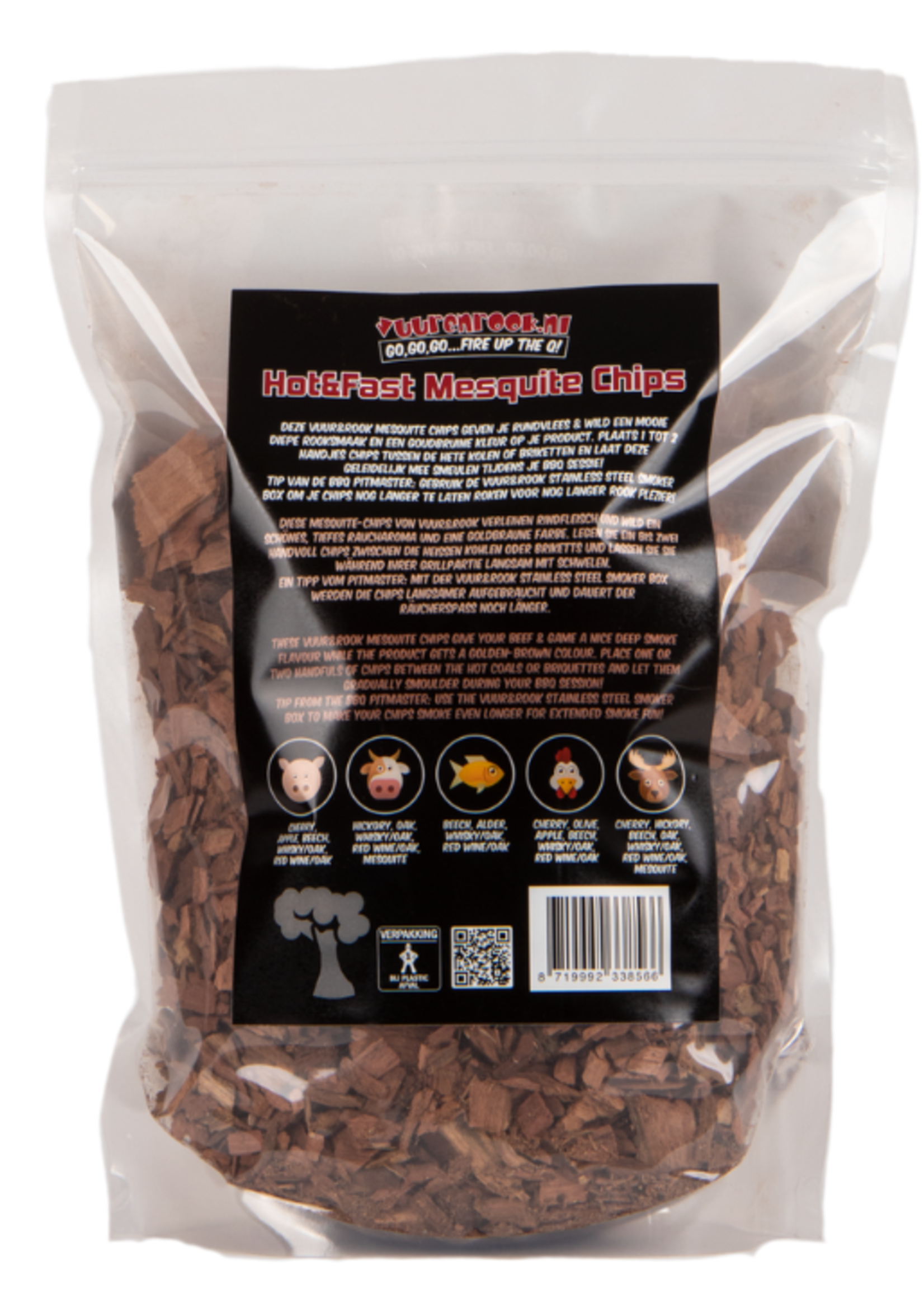 Vuur & Rook Vuur&Rook Hot&Fast Mesquite Chips 1,5 kg