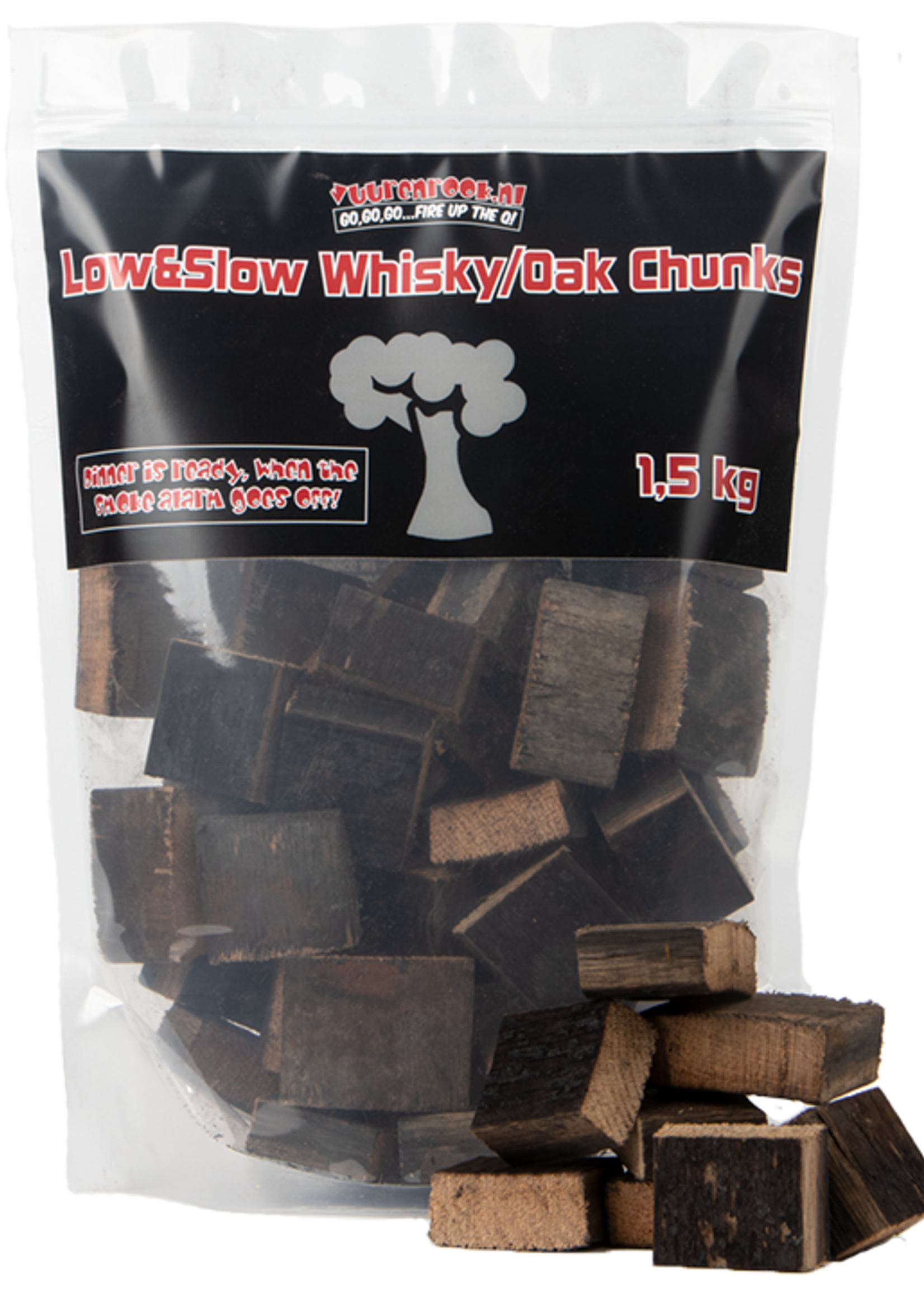 Vuur & Rook Vuur&Rook Low&Slow Whisky / Eiken Chunks 1,5 kg