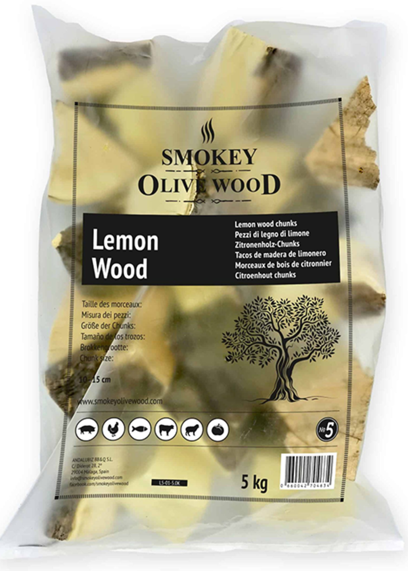 Smokey Olive Wood Smokey Olive Wood Citroen Chunks 1,5 kg