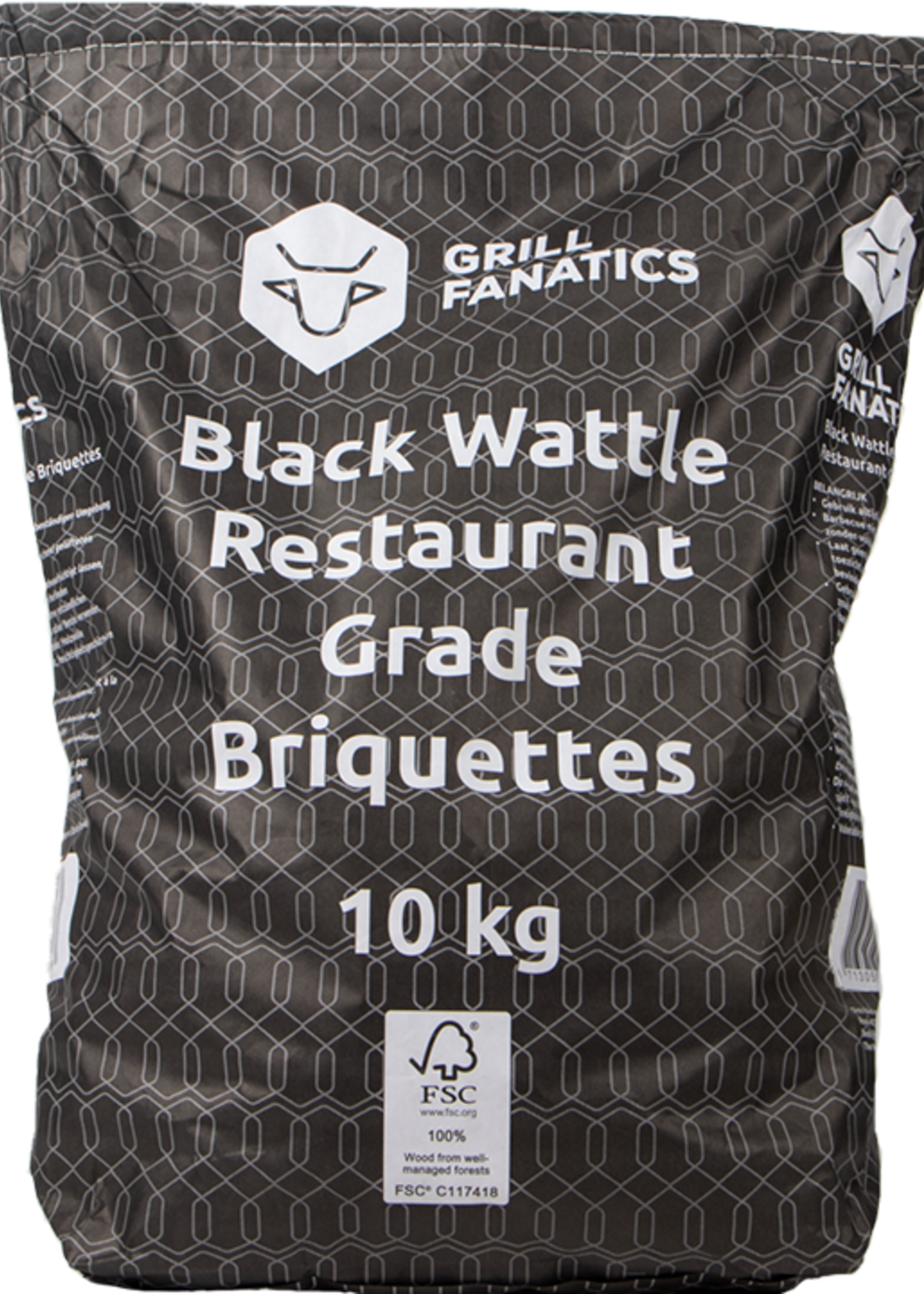 Grill Fanatics Grill Fanatiker Black Wattle Restaurant Grade Briketts Pillow Shape 10 kg