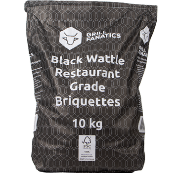 Grill Fanatics Grill Fanatics Black Wattle Restaurant Grade Briquettes Pillow Shape 10 kg