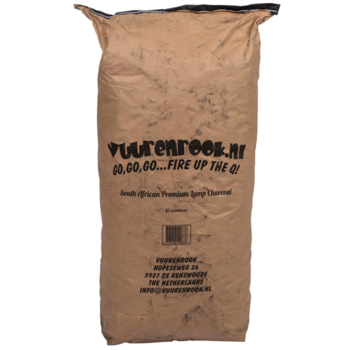 Dammers Vuur&Rook South African Premium Lump Charcoal 100% Black Wattle by Dammers 10 kg