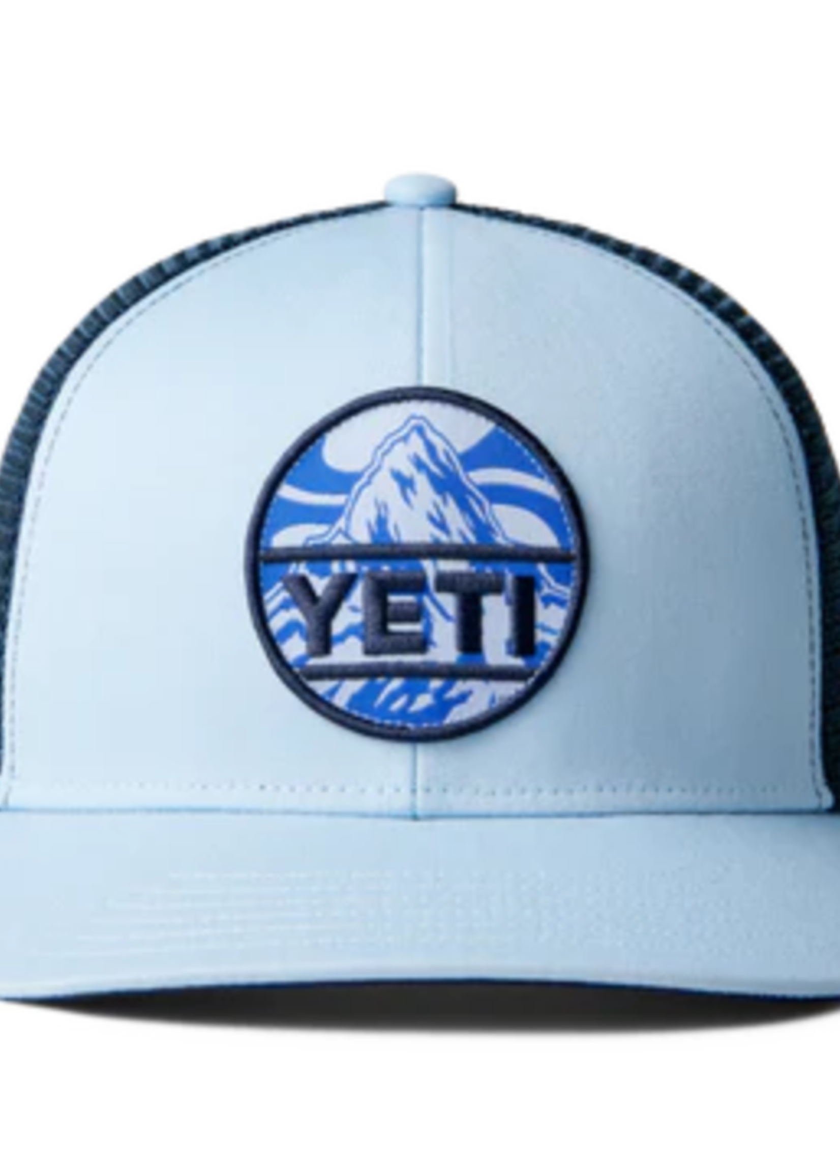 YETI Yeti Truckerspet Met Berg-Badge Licht Blauw