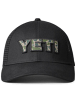 YETI Yeti Truckerspet Met Camouflage Badge Zwart