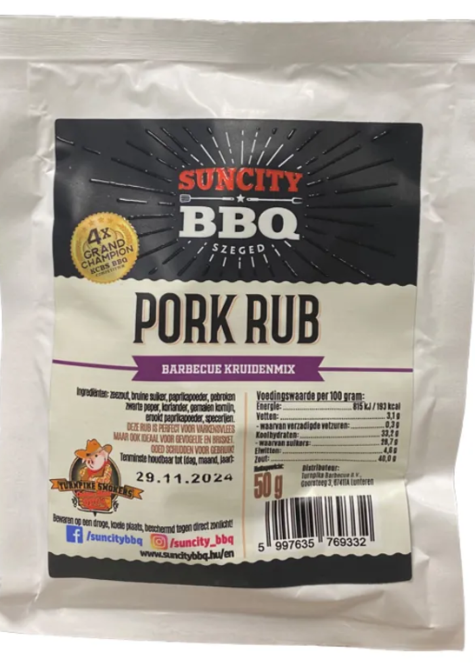 SunCity BBQ SunCity BBQ Pork Rub 50 gram