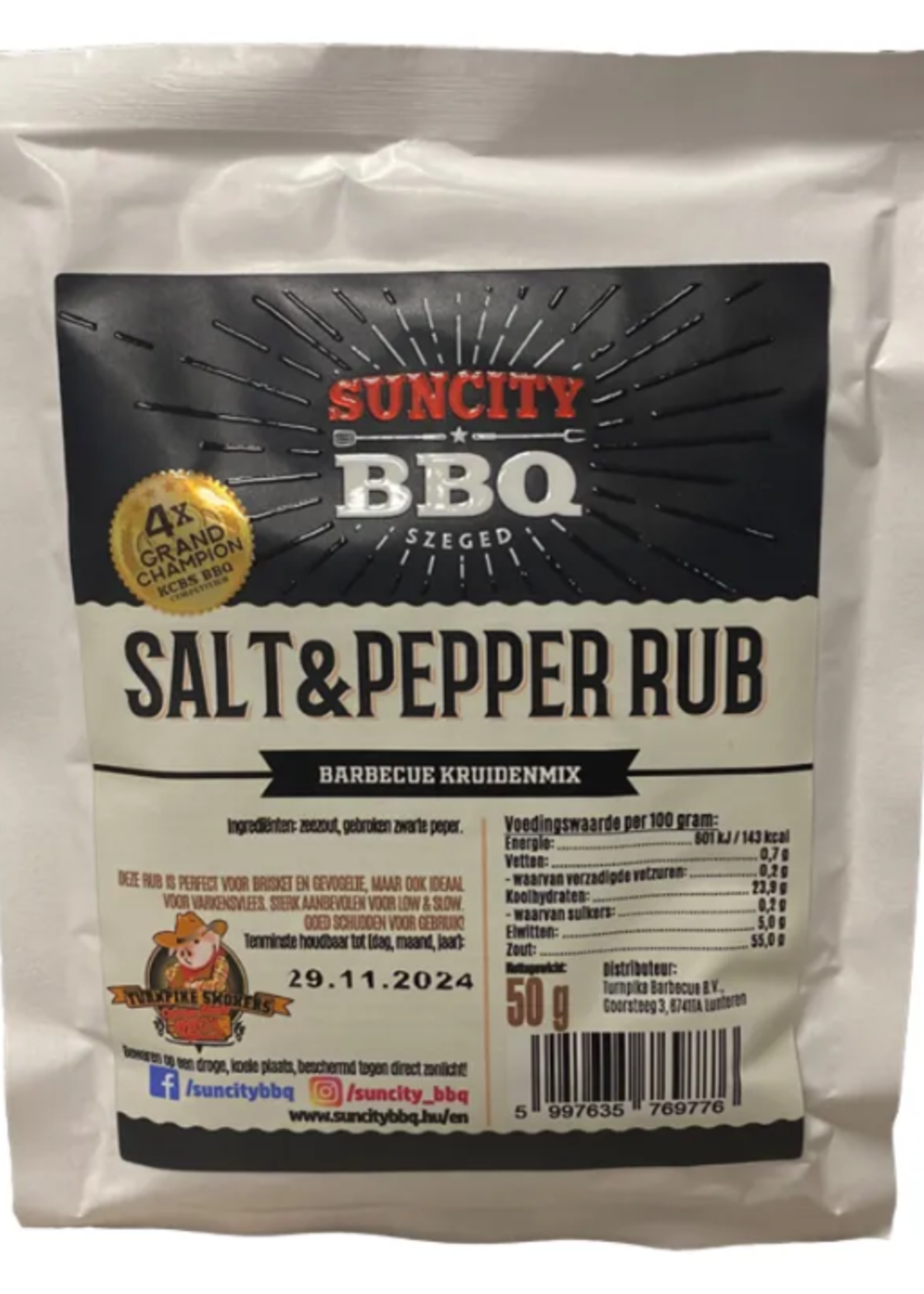 SunCity BBQ SunCity BBQ Salt & Pepper Rub 50 grams