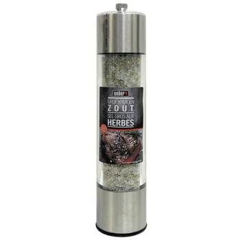 Weber Weber Stainless Steel Refillable Stainless Steel Mill Coarse Sea Salt 210 grams