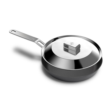 BARE Cookware BARE Cookware 28cm Carbon Steel Pan + RVS deksel