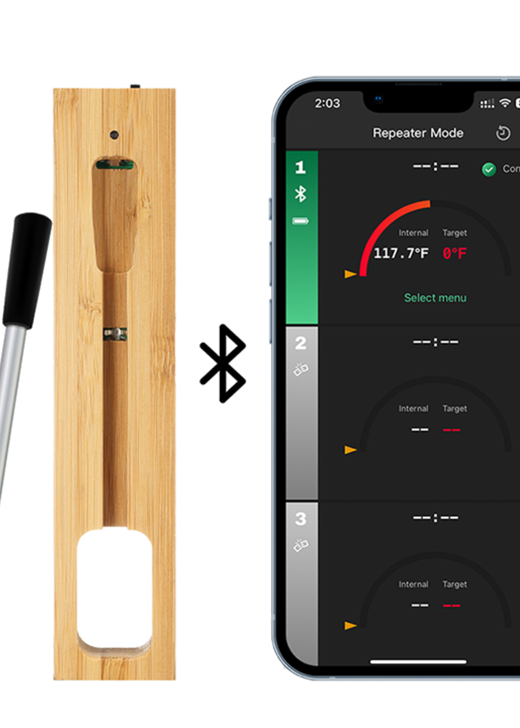 AI Cooking CXL001-C Wireless Smart Meat Thermometer