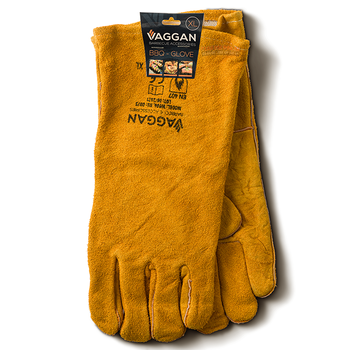 Vaggan Vaggan Leather Heat Resistant BBQ Gloves 2 pieces