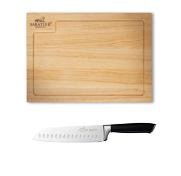 Sabatier Sabatier Cutting Board 25 x 35 cm / Sabatier Couteau Santoku Knife 17.7 cm Deal