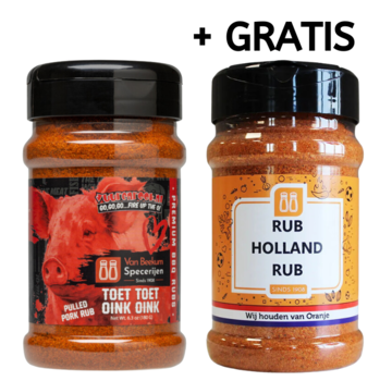 Vuur&Rook Toet Toet Oink Oink Rub 180 Gramm + KOSTENLOSER Van Beekum Rub Holland Rub 225 Gramm