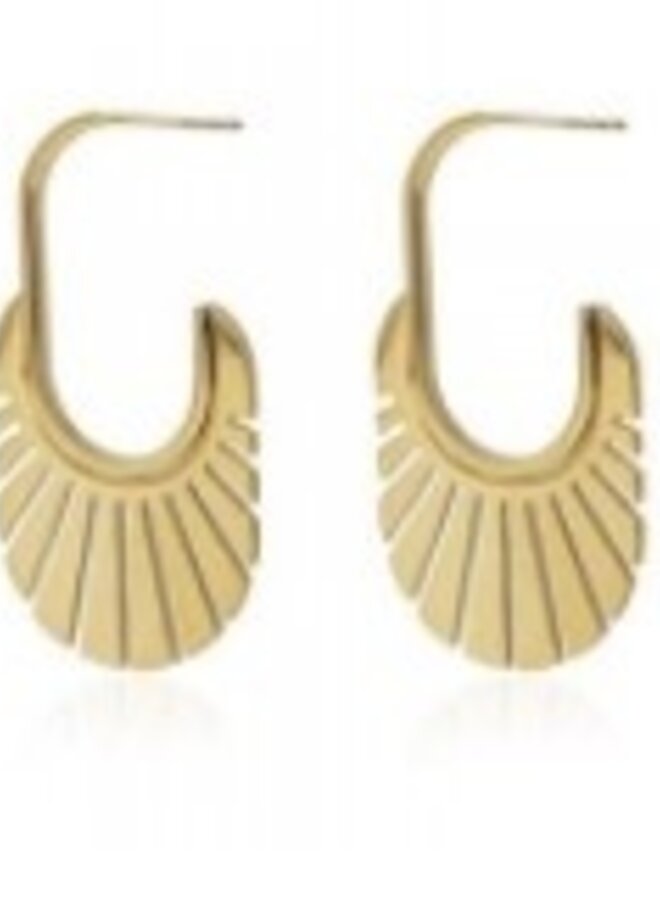 BPE307D Oval Earrings with cuts