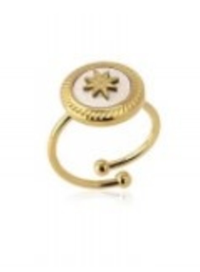 AAN477 STAR DETAIL RING