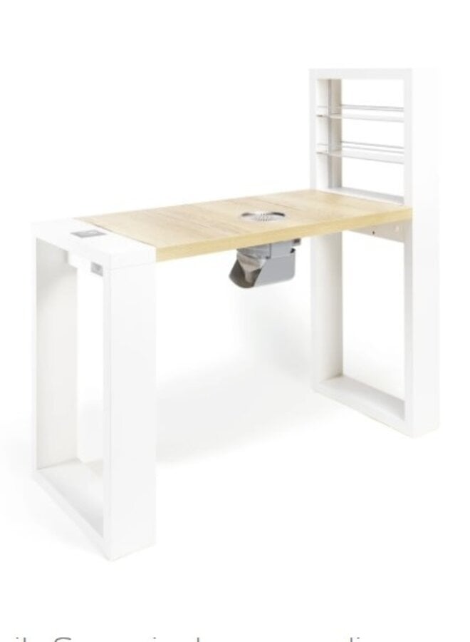 Beautyfox  Table manucure LIVING LED mélèze blanc