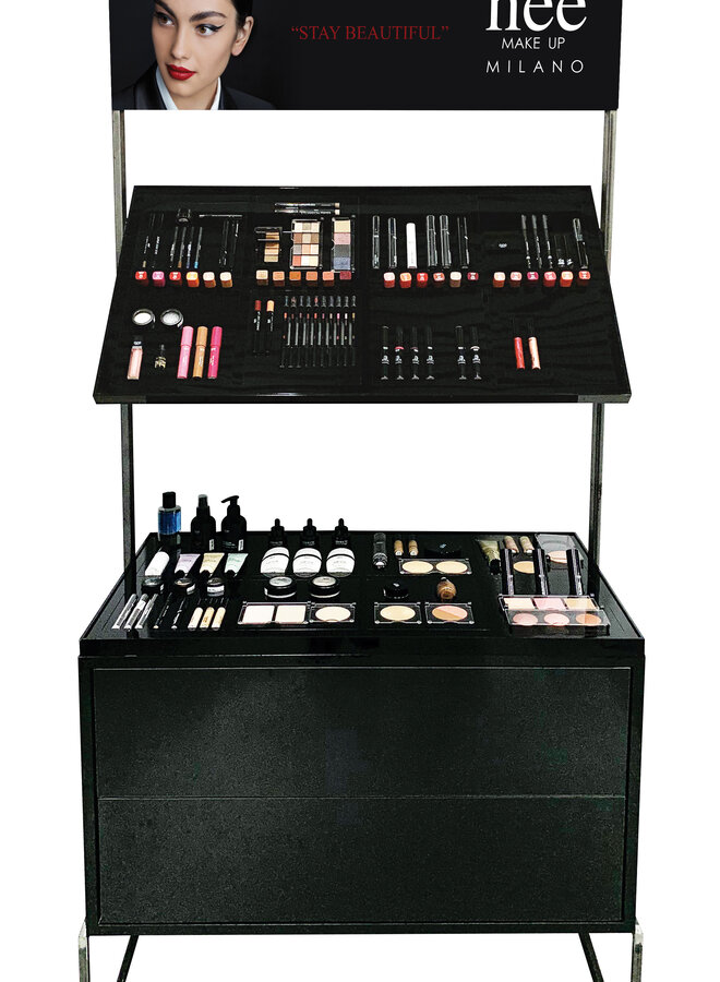 Neemakeup Milano Expo mini Top client with 148 testers with monitor