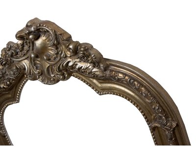 Parijs - Barok Geometrische Franse Kuifspiegel - Zilver Gekleurd