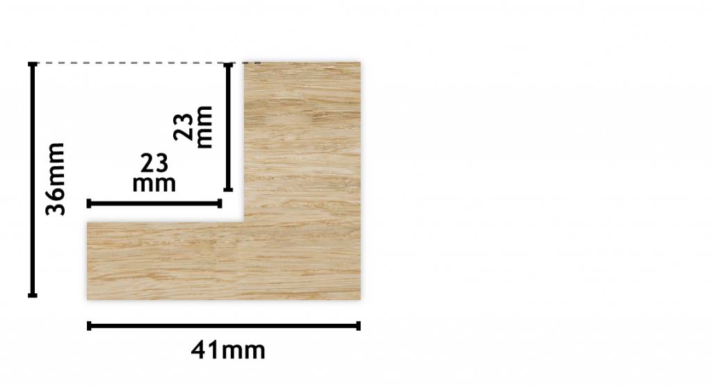 Montopoli - platte houten baklijst