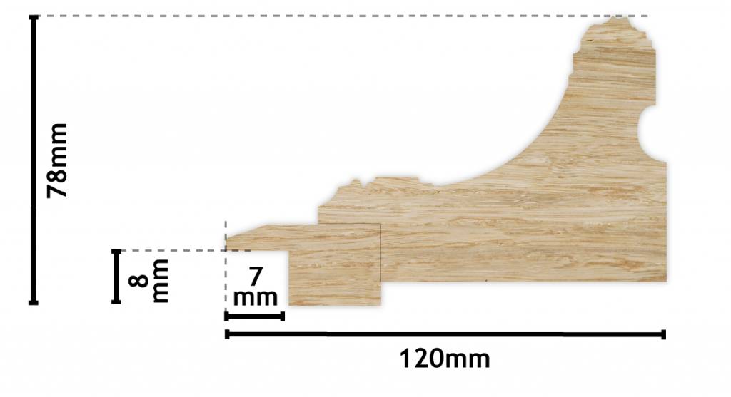 Bari - Gouden lijst van hout met ornament