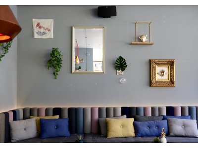 San Salvo - Klassieke Spiegel met Golfpatroon - Zwart Gekleurd Frame