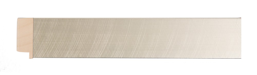 Mariotto - spiegel - geborsteld zilver / zwarte rand