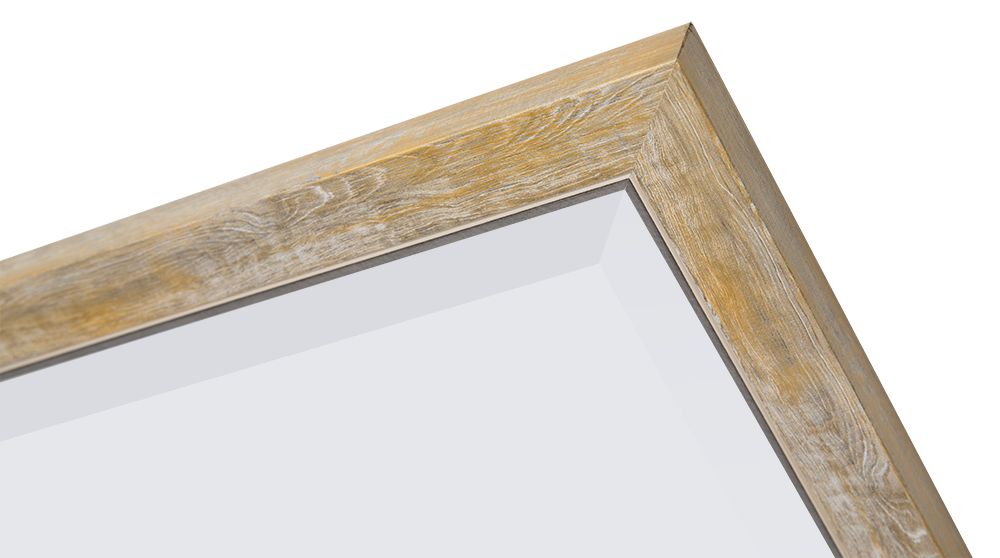 Rimini - spiegel - goud/hout