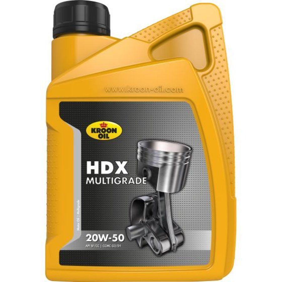 Kroon HDX Multigrade 20W50 Motorolie, 1 lt