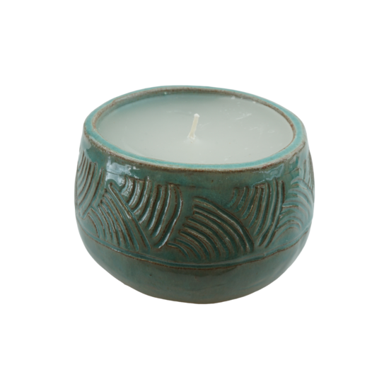 Keramikkerzen mit Ornamenten