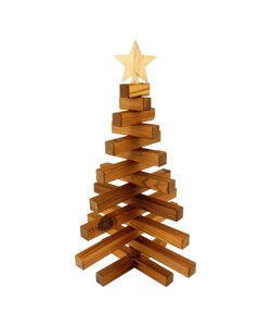 Tischweihnachtsbaum aus verschiedenen Hölzern