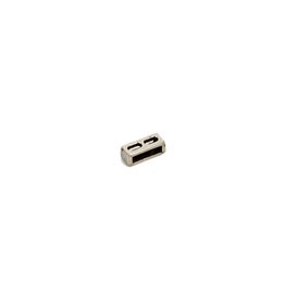CDQ slider bead rod smooth 10mm silver plating