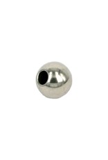 CDQ bead round 15mm silver plating