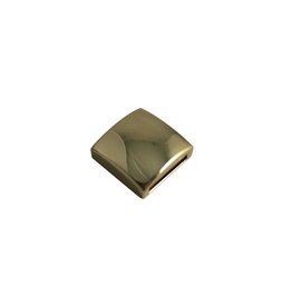 CDQ schieber perle zamak  13mm Quadrat glatte Vergoldung