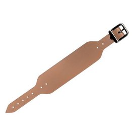 CDQ bracelet strap leather light brown with buckle 34mm