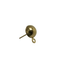 CDQ studs round ball shape with eye 9mm gold
