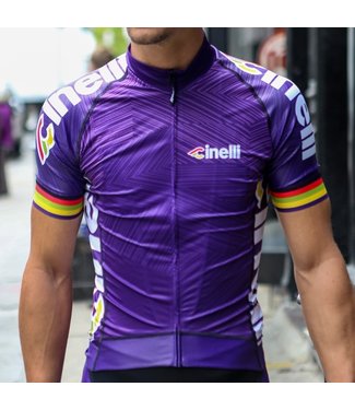 purple cycling jersey