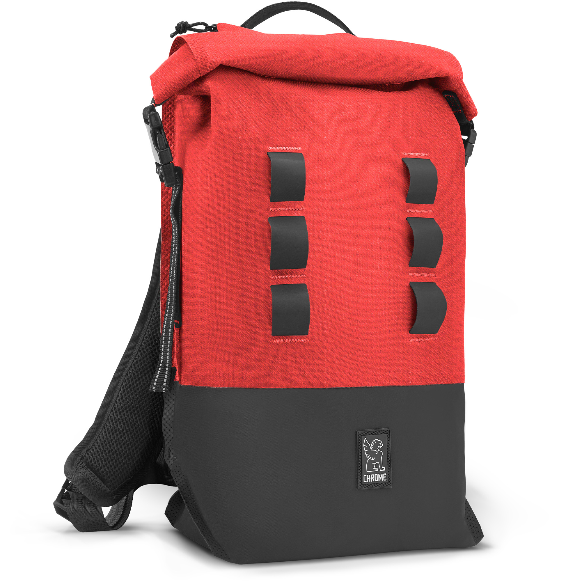chrome roll top backpack
