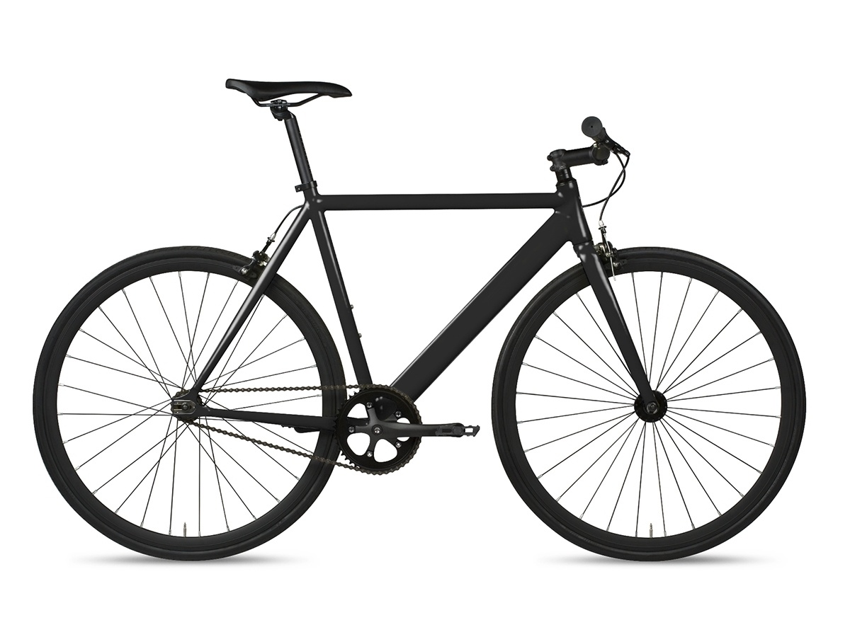 all black fixie bike