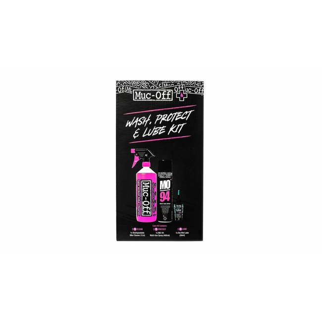 Muc Off Wash, Protect, Lube Kit (Wet Lube Version)