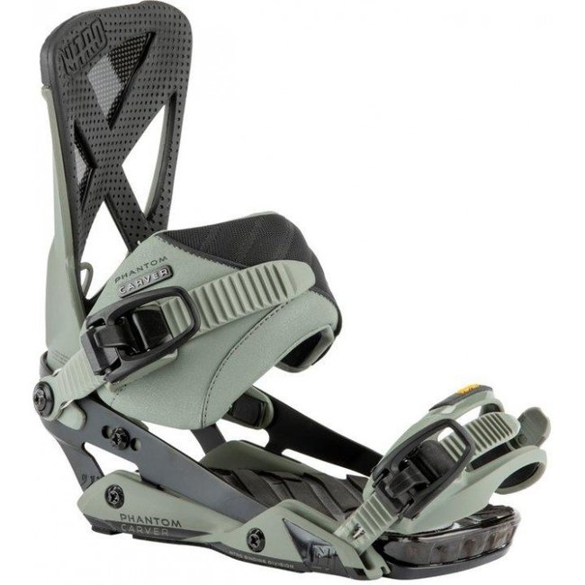 Nitro Snowboard Bindings - Phantom Carver Stone Grey/Black