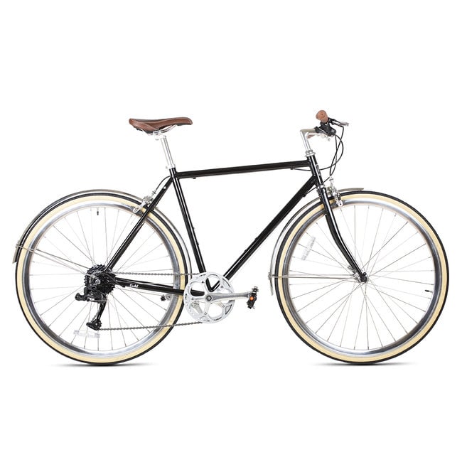 6KU Odyssey 8spd City Bike - Delano Black