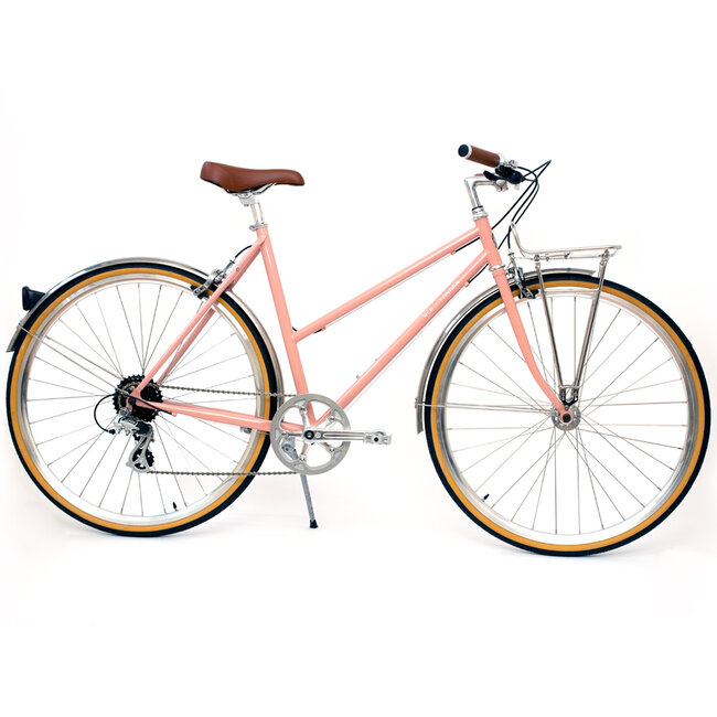 BLB Butterfly 8spd Town Bike - Dusty Pink