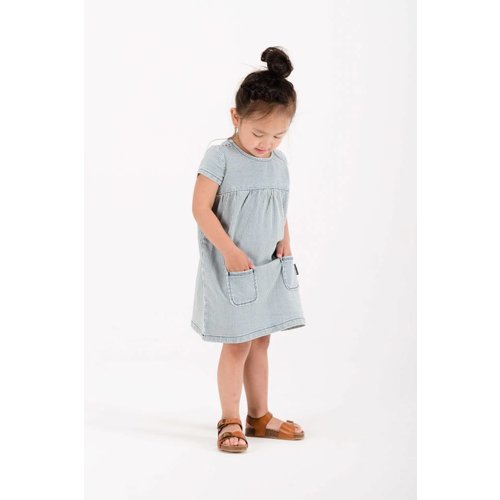 Sproet&Sprout DRESS DENIM STRIPE S18-635 | denim Sproet&Sprout DRESS DENIM STRIPE S18-635 | denim