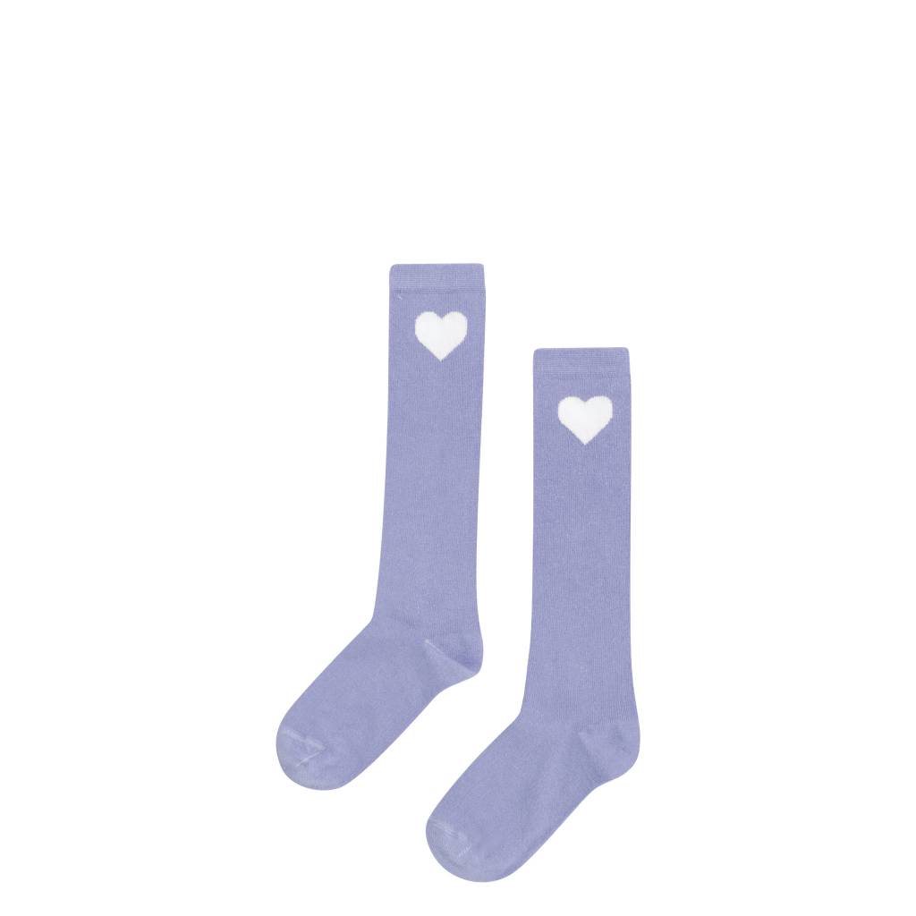 Knee socks | lilac heart