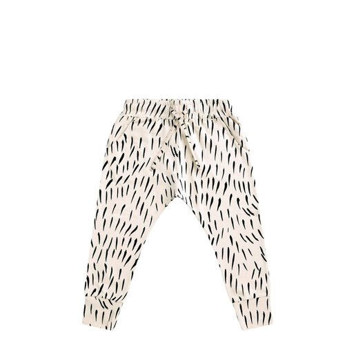 MINGO Slim fit jogger | fur print ecru/black MINGO Slim fit jogger | fur print ecru/black