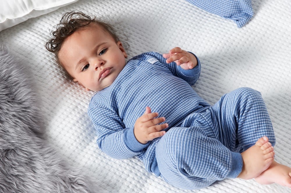 Wafel pyjama 305.533 | blue melange