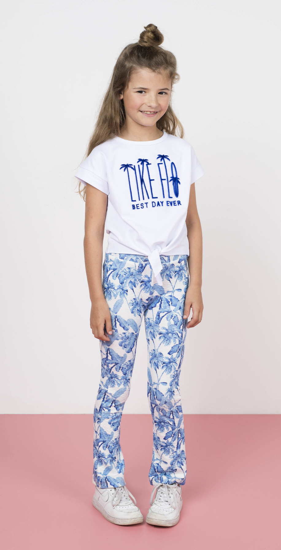 FLARED PANT F003-5671 | blue palm