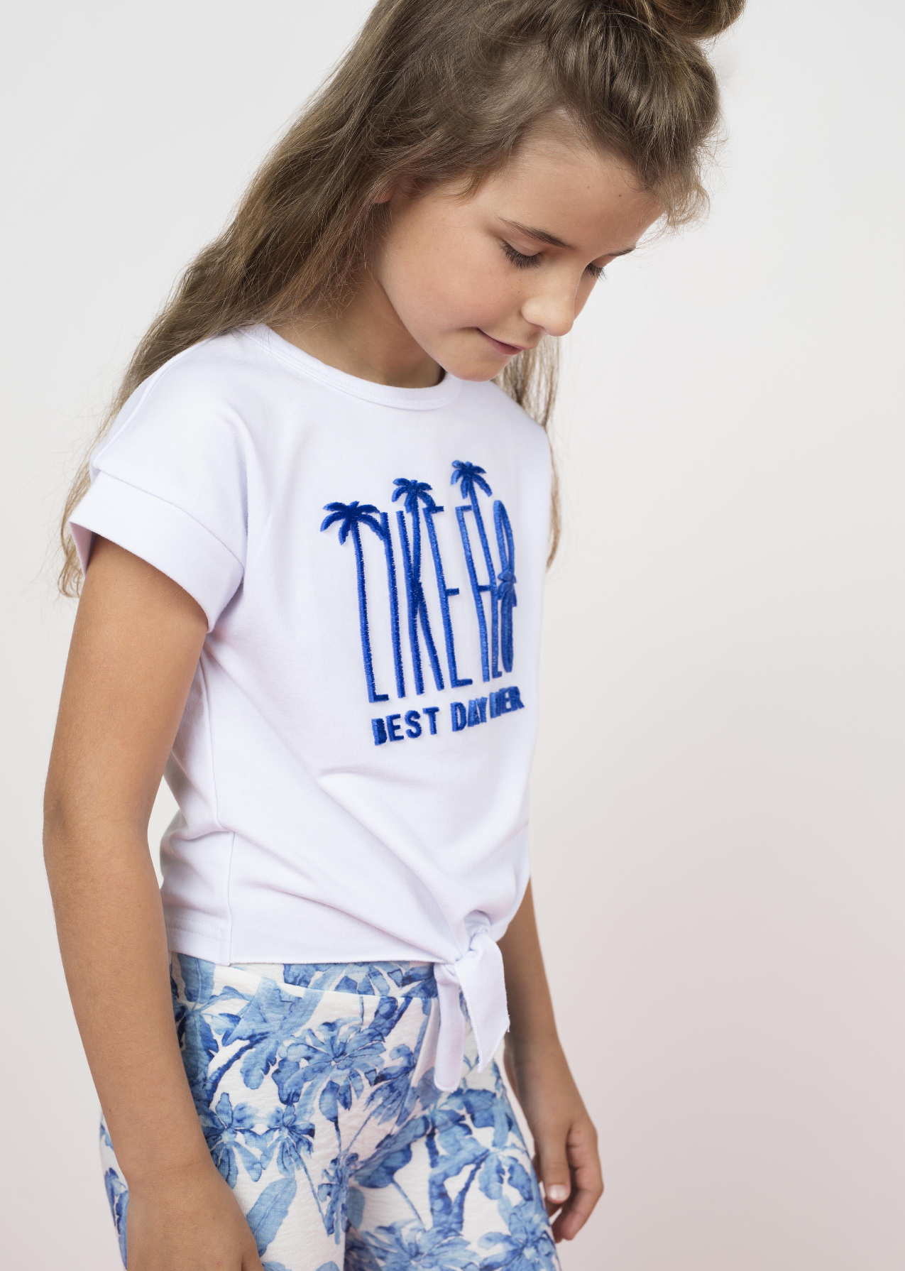 FLARED PANT F003-5671 | blue palm