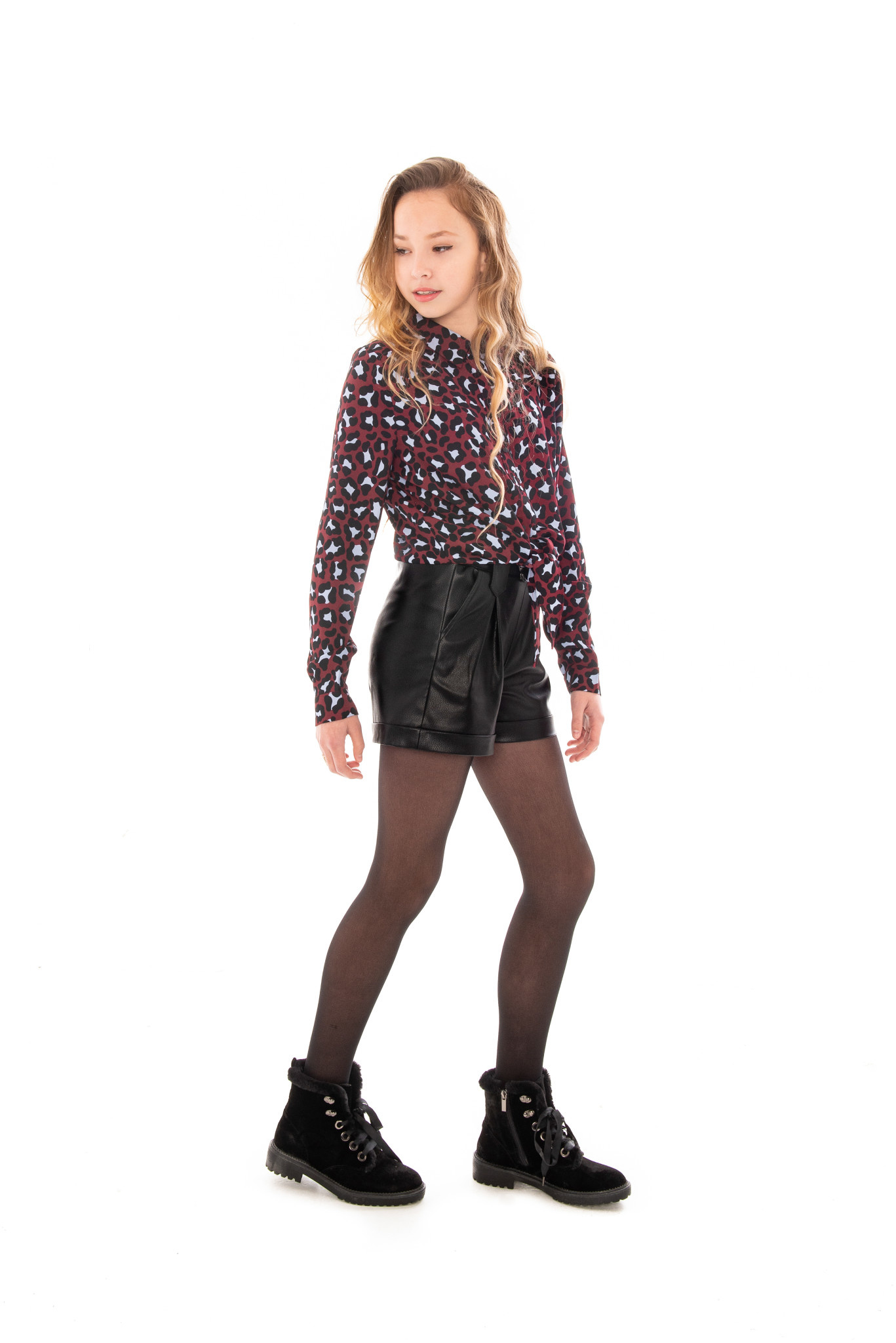 Pelli blouse - rosewood leopard