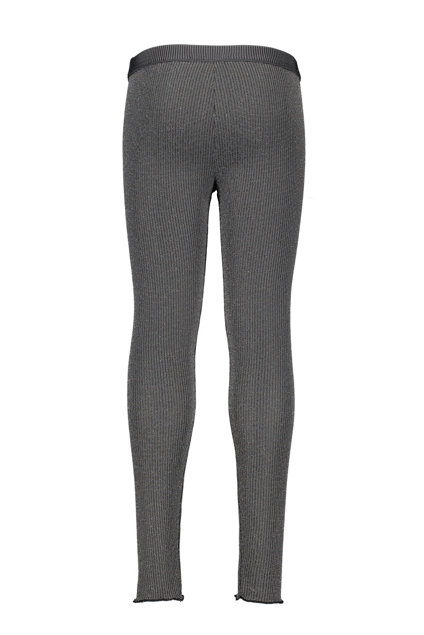Lurex rib legging F009-5536 silver
